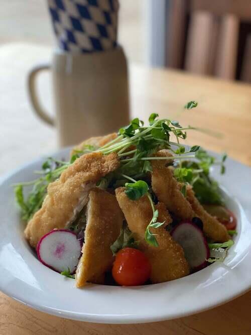 CHICKEN SCHNITZEL SALAD image CHICKEN SCHNITZEL SALAD image