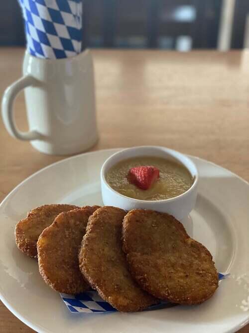 POTATO PANCAKES WITH APPLESAUCE image POTATO PANCAKES WITH APPLESAUCE image